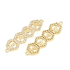 Mother's Day Brass Micro Pave Clear Cubic Zirconia Connector Charm KK-F931-27D-G-2