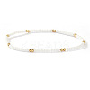 Fashion Plastic Imitation Pearl & Brass Beaded Stretch Bracelets for Women SF7008-5-1
