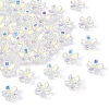 50Pcs Transparent Electroplate Glass Bead Caps EGLA-YW0007-17D-1