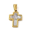Resin Imitation White Shell Pendants X-STAS-R229-10B-G-1