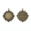 Vintage Tibetan Style Alloy Pendant Cabochon Settings LS-TIBEP-M018-92AB-NF-2