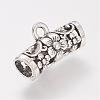 Tibetan Style Alloy Tube Bails TIBE-S306-18AS-RS-2