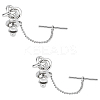 2Pcs Brass Knot Shape Tie Tack Clutch FIND-FG0001-68P-1