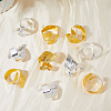 10Pcs 2 Style Aolly & Iron Napkin Rings AJEW-HY0001-16-3