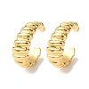 Brass Stripe C-Shaped Cuff Earrings EJEW-D332-05C-G-4