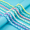   7 Strands 7 Colors Handmade Acrylic Cable Chains AJEW-PH0003-93-7