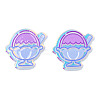 Transparent Printed Acrylic Cabochons TACR-N016-27-3