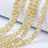 Electroplate Glass Beads Strands EGLA-A034-T3mm-B18-1