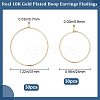 60pcs 2 styles Long-Lasting Plated Brass Hoop Earrings Findings KK-CN0003-11-2