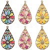 6Pcs 3 Colors Alloy Enamel Pendants FIND-YW0009-99-1