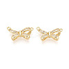 Brass Micro Pave Cubic Zirconia Pendants KK-N276-10G-1