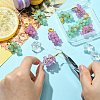 10Pcs 2 Colors Imitation Jade Glass Pendants FIND-CJ0002-05-4
