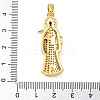 Rack Plating Brass Micro Pave Cubic Zirconia Pendants KK-Z063-09G-02-3
