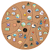 Wood Wall Jewelry Display Cork Tray AJEW-WH0348-466F-1