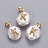 Natural Cultured Freshwater Pearl Pendants KK-L187-A-01K-1