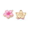 Rack Plating Alloy Enamel Pendants ENAM-N056-365KCG-02-2