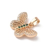 Brass Micro Pave Cubic Zirconia Pendants KK-D369-05G-2