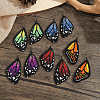 Bohemian Style Green Butterfly Wing Glass Bead Handmade Dangle Earrings FV2215-1
