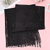 Polyester Lace Tassels Gauze Scarf for Women AJEW-WH20077-040B-3