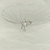 Star & Moon Rhodium Plated 925 Sterling Silver Micro Pave Clear Cubic Zirconia Cuff Rings FS-WGB6FCD-01-4