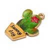 Alloy Enamel Pendants ENAM-Q507-09C-2