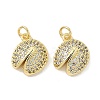 Brass Micro Pave Cubic Zirconia Pendants KK-Z120-26G-1