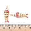 Brass Micro Pave Cubic Zirconia Pendants with Enamel KK-H526-03G-08-3