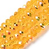 Electroplate Transparent Glass Beads Strands EGLA-A046-01B-07-1
