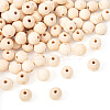 Craftdady 130Pcs 26 Styles Unfinished Natural Wood European Beads WOOD-CD0001-10-3