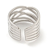 Non-Tarnish 304 Stainless Steel Open Cuff Ring RJEW-A043-27P-3