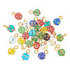 30Pcs Millefiori Glass Pendants PALLOY-AR00046-1