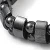 Valentine Day Gifts for Husband Stretchy Magnetic Synthetic Hematite Bracelet IMB005-01-3