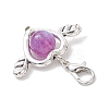 6Pcs 6 Colors Resin Imitation Cat Eye & Alloy Pendant Decorations HJEW-JM03885-5
