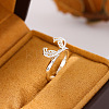 Brass Cuff Open Rings for Women WG9A7A9-01-3