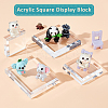 4Pcs 4 Styles Acrylic Display Pedestals ODIS-GA0001-58-5