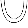 2Pcs Braided Round Leather Cord Necklace Making NJEW-BBC0001-19A-01-1
