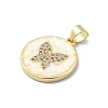 Brass Micro Pave Clear Cubic Zirconia Pendants KK-A221-28D-G-2