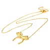 Brass Bowknot Pendant Necklaces NJEW-F326-06G-2
