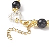 Natural Striped Agate/Banded Agate Beaded Bracelet BJEW-JB08613-6