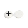 White and Black Flat Round Cartoon Resin Cabochons LS-CRES-Q009-01I-3