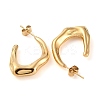 Ion Plating(IP) 304 Stainless Steel Twist Teardrop Stud Earrings EJEW-A104-12G-2