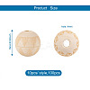 100Pcs 10 Style Unfinished Natural Wood European Beads WOOD-TA0001-55-8
