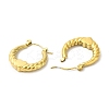 Ion Plating(IP) 304 Stainless Steel Heart Hoop Earrings for Women EJEW-L237-05G-2
