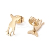 Deer Shape 304 Stainless Steel Stud Earrings for Women LS-EJEW-Z017-11G-2