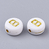 Plating Acrylic Beads PACR-R242-01B-2