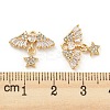 Brass Micro Cubic Zirconia Pendants KK-Q789-31G-3