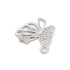 Brass Pave Clear Cubic Zirconia Pendants LS-KK-Z061-08P-01-2