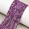 Heated Natural Sugilite Beads Strands G-B193-B01-3mm-1