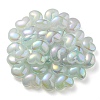 UV Plating Rainbow Iridescent Imitation Jelly Acrylic Beads OACR-C007-08C-3