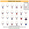BENECREAT 24Pcs 24 Style Independence Day Theme Alloy Enamel Wine Glass Charms AJEW-BC0003-94-2